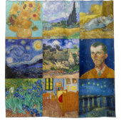 Vincent Van Gogh - Meisterwerke Patchwork Duschvorhang (Vorderseite)