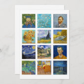 Vincent Van Gogh - Meisterwerke Patchwork Einladung (Vorne/Hinten)