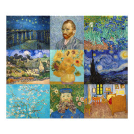 Vincent Van Gogh - Meisterwerke Patchwork Fotodruck