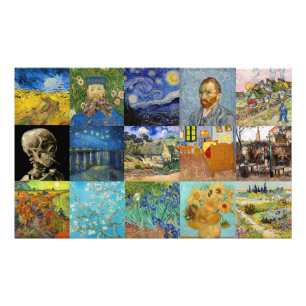 Vincent Van Gogh - Meisterwerke Patchwork Fotodruck