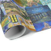 Vincent Van Gogh - Meisterwerke Patchwork Geschenkpapier (Rolleneckpunkt)