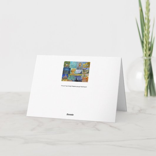 Vincent Van Gogh - Meisterwerke Patchwork Karte (Rückseite)