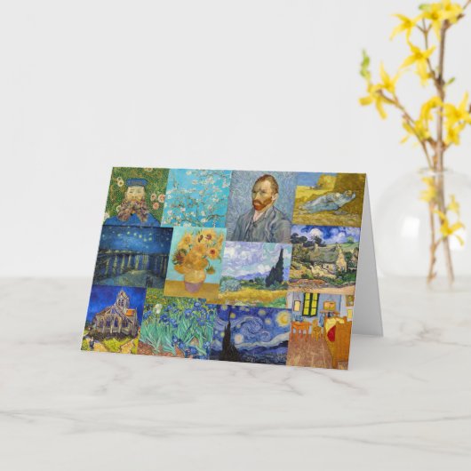 Vincent Van Gogh - Meisterwerke Patchwork Karte (Gelbe Blume)