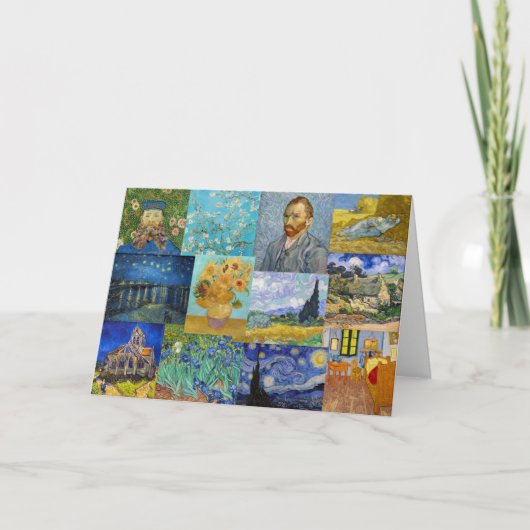 Vincent Van Gogh - Meisterwerke Patchwork Karte (Vorderseite)