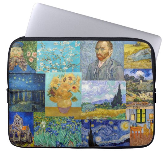 Vincent Van Gogh - Meisterwerke Patchwork Laptopschutzhülle (Vorderseite)