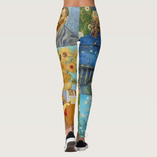 Vincent Van Gogh - Meisterwerke Patchwork Leggings (Rückseite)