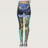 Vincent Van Gogh - Meisterwerke Patchwork Leggings (Vorderseite)