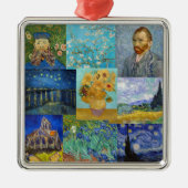 Vincent Van Gogh - Meisterwerke Patchwork Ornament Aus Metall (Vorne)