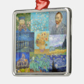 Vincent Van Gogh - Meisterwerke Patchwork Ornament Aus Metall (Links)