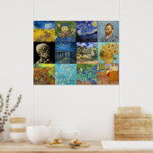 Vincent Van Gogh - Meisterwerke Patchwork Poster (Küche)
