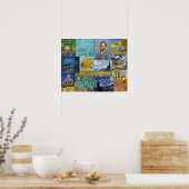 Vincent Van Gogh - Meisterwerke Patchwork Poster (Küche)