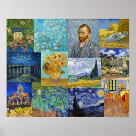 Vincent Van Gogh - Meisterwerke Patchwork Poster