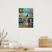 Vincent Van Gogh - Meisterwerke Patchwork Poster (Küche)