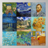 Vincent Van Gogh - Meisterwerke Patchwork Poster (Vorne)