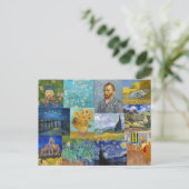 Vincent Van Gogh - Meisterwerke Patchwork Postkarte (Stehend Vorderseite)