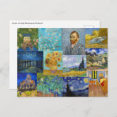 Vincent Van Gogh - Meisterwerke Patchwork Postkarte (Vorne/Hinten)