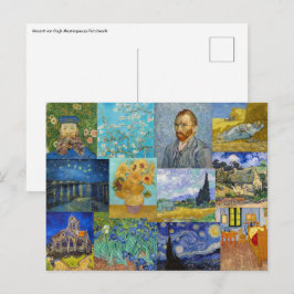 Vincent Van Gogh - Meisterwerke Patchwork Postkarte