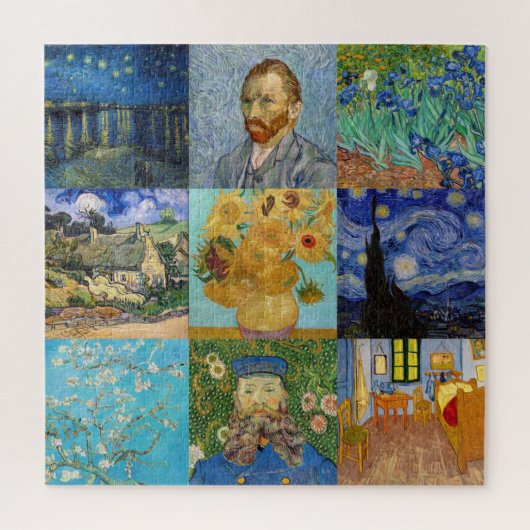 Vincent Van Gogh - Meisterwerke Patchwork Puzzle (Vertikal)