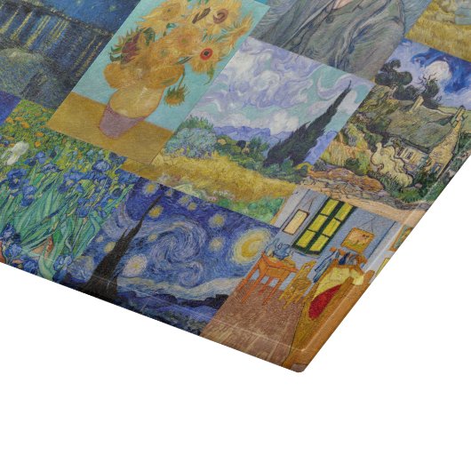 Vincent Van Gogh - Meisterwerke Patchwork Schneidebrett (Ecke)