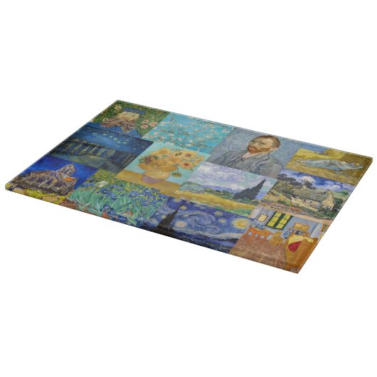 Vincent Van Gogh - Meisterwerke Patchwork Schneidebrett (Ecke)
