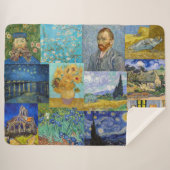 Vincent Van Gogh - Meisterwerke Patchwork Sherpadecke (Vorderseite (Horizontal))
