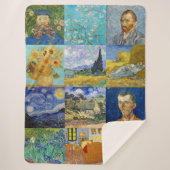 Vincent Van Gogh - Meisterwerke Patchwork Sherpadecke (Vorderseite)