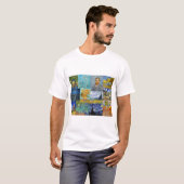 Vincent Van Gogh - Meisterwerke Patchwork T-Shirt (Vorne ganz)