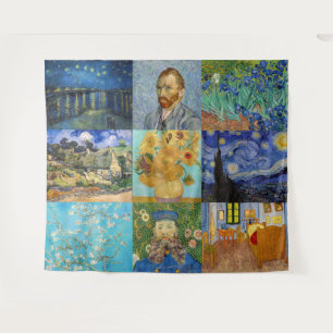 Vincent Van Gogh - Meisterwerke Patchwork Wandteppich