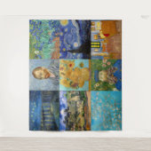 Vincent Van Gogh - Meisterwerke Patchwork Wandteppich (Vorderseite)