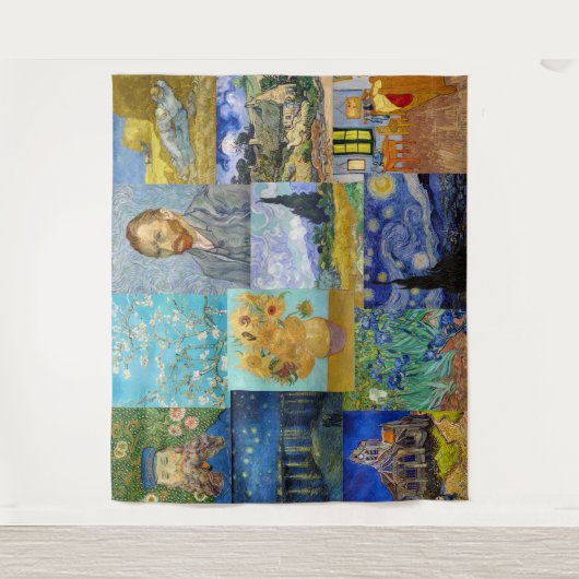 Vincent Van Gogh - Meisterwerke Patchwork Wandteppich (Vorderseite)