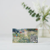 Vincent van Gogh - Miss Gachet Garden - QR-Code Visitenkarte (Stehend Vorderseite)