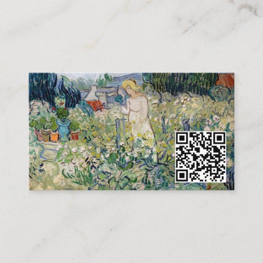 Vincent van Gogh - Miss Gachet Garden - QR-Code Visitenkarte (Vorderseite)