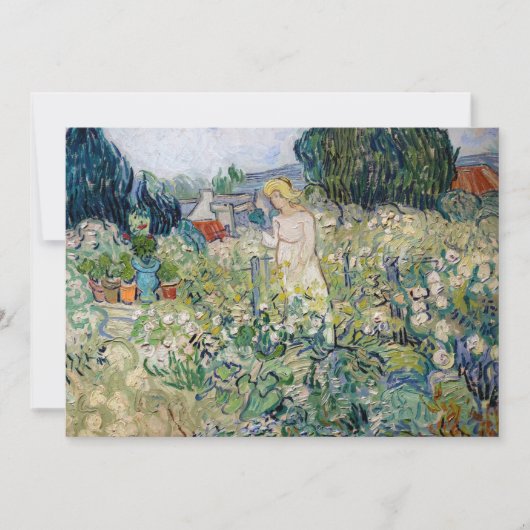 Vincent van Gogh - Miss Gachet in ihrem Garten Einladung (Vorderseite)