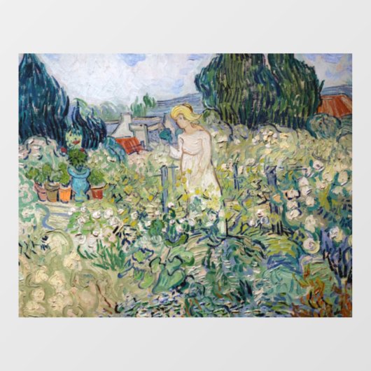 Vincent van Gogh - Miss Gachet in ihrem Garten Fensteraufkleber (Blatt)