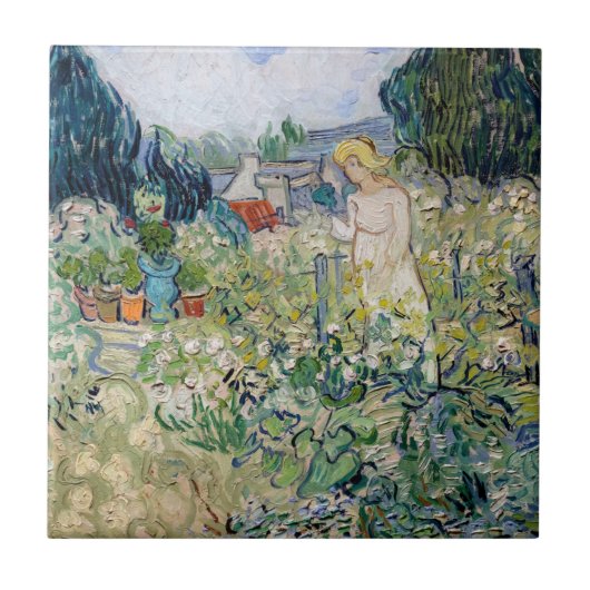 Vincent van Gogh - Miss Gachet in ihrem Garten Fliese (Vorderseite)