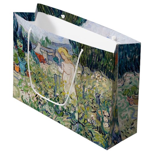 Vincent van Gogh - Miss Gachet in ihrem Garten Große Geschenktüte (Vorderseite Schrägansicht)