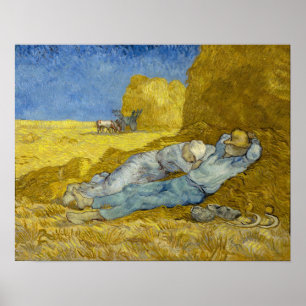 Vincent Van Gogh - Mittag, Pause von der Arbeit /  Poster