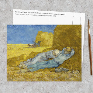 Vincent Van Gogh - Mittag, Pause von der Arbeit /  Postkarte