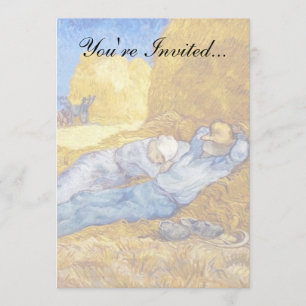 Vincent Van Gogh - Mittagsruhe von der Arbeit - Fi Einladung