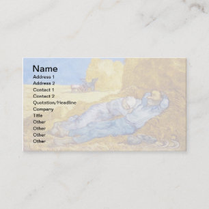 Vincent Van Gogh - Mittagsruhe von der Arbeit - Fi Visitenkarte