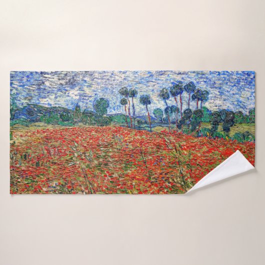 Vincent van Gogh - Mohnfeld Badhandtuch Set (Badehandtuch)