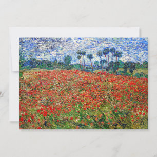 Vincent van Gogh - Mohnfeld Dankeskarte
