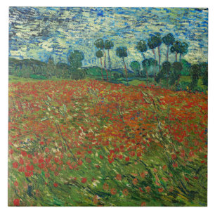 Vincent Van Gogh Mohnfeld Florale Vintage Kunst Fliese