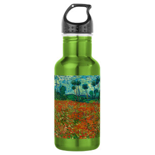 Vincent Van Gogh Mohnfeld Florale Vintage-Kunst Trinkflasche