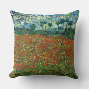 Vincent Van Gogh Mohnfeld Florales Vintage-Kunst Kissen
