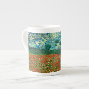 Vincent Van Gogh Mohnfeld Florales Vintage-Kunst Porzellantasse