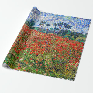 Vincent van Gogh - Mohnfeld Geschenkpapier
