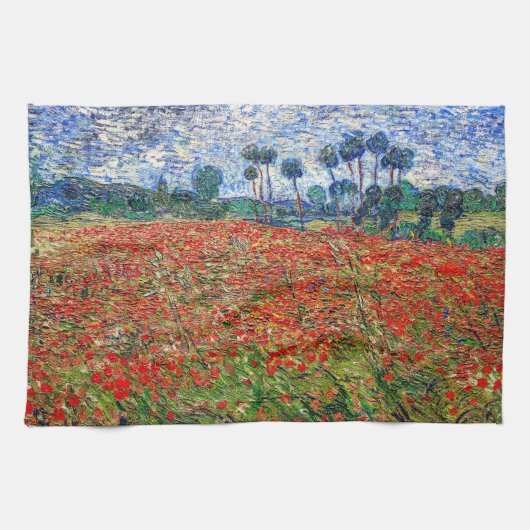 Vincent van Gogh - Mohnfeld Geschirrtuch (Horizontal)