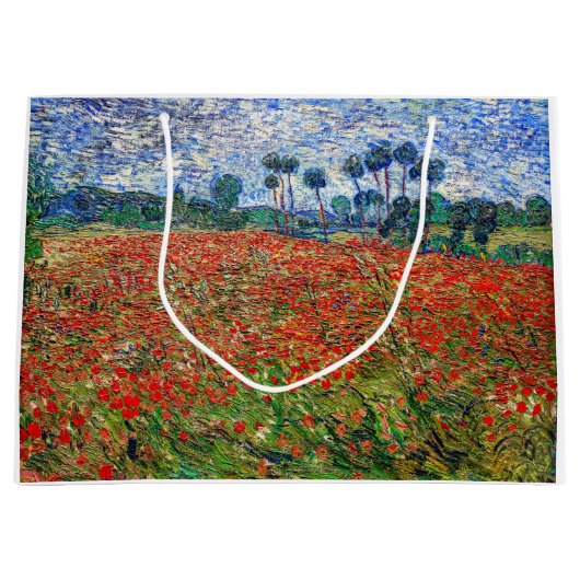 Vincent van Gogh - Mohnfeld Große Geschenktüte (Vorderseite)