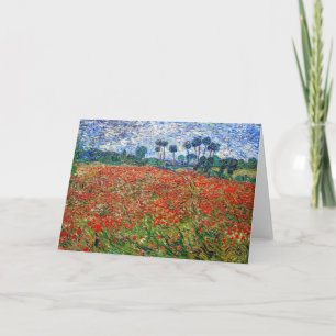 Vincent van Gogh - Mohnfeld Karte